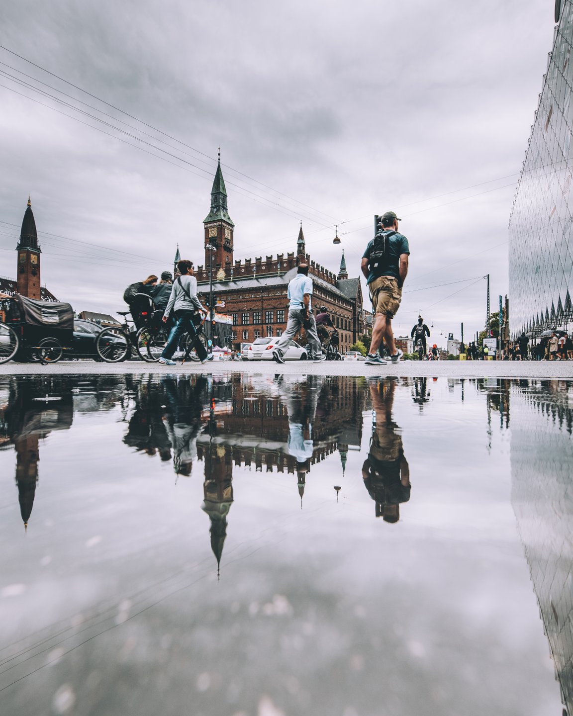 The tower of Copenhagen's City Hall is a great place to visit on a rainy day