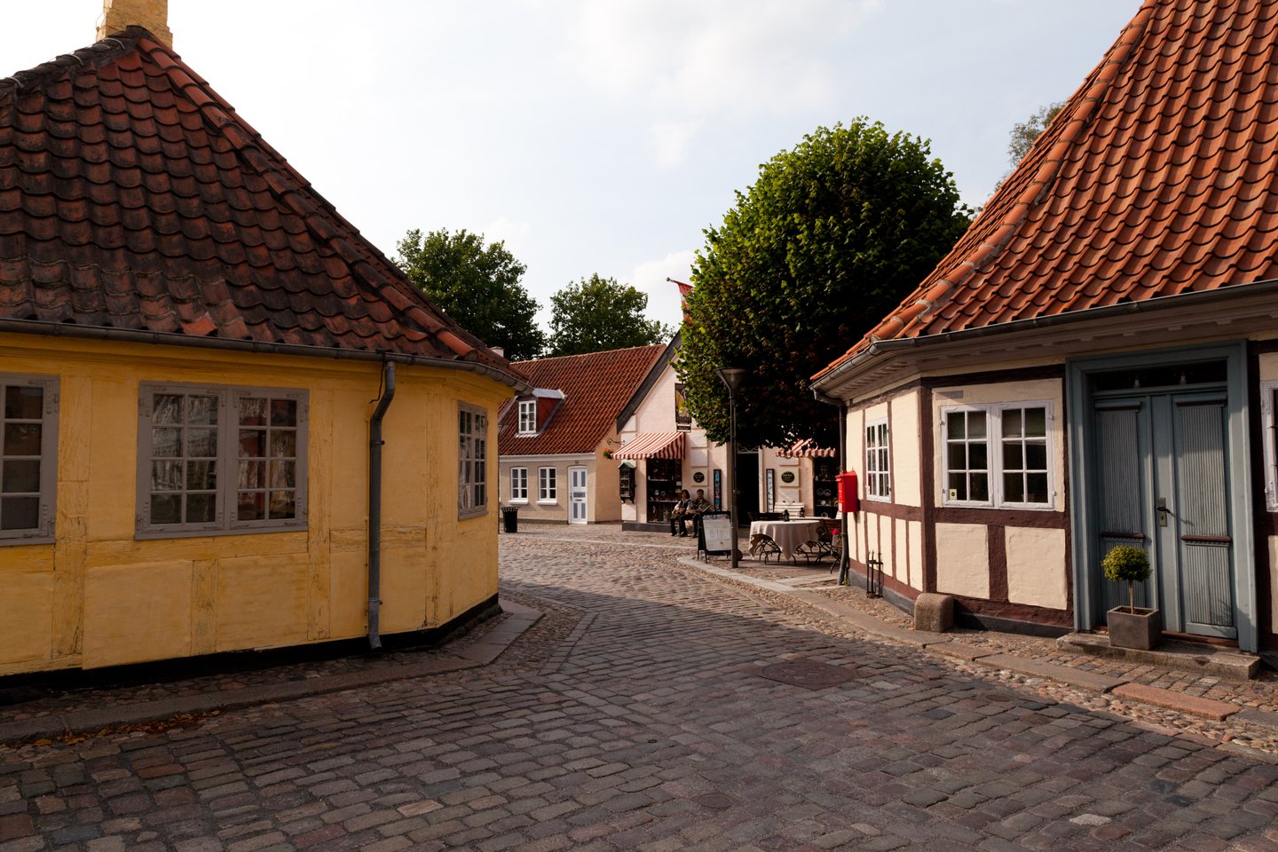 Little street in Odense, Fyn.