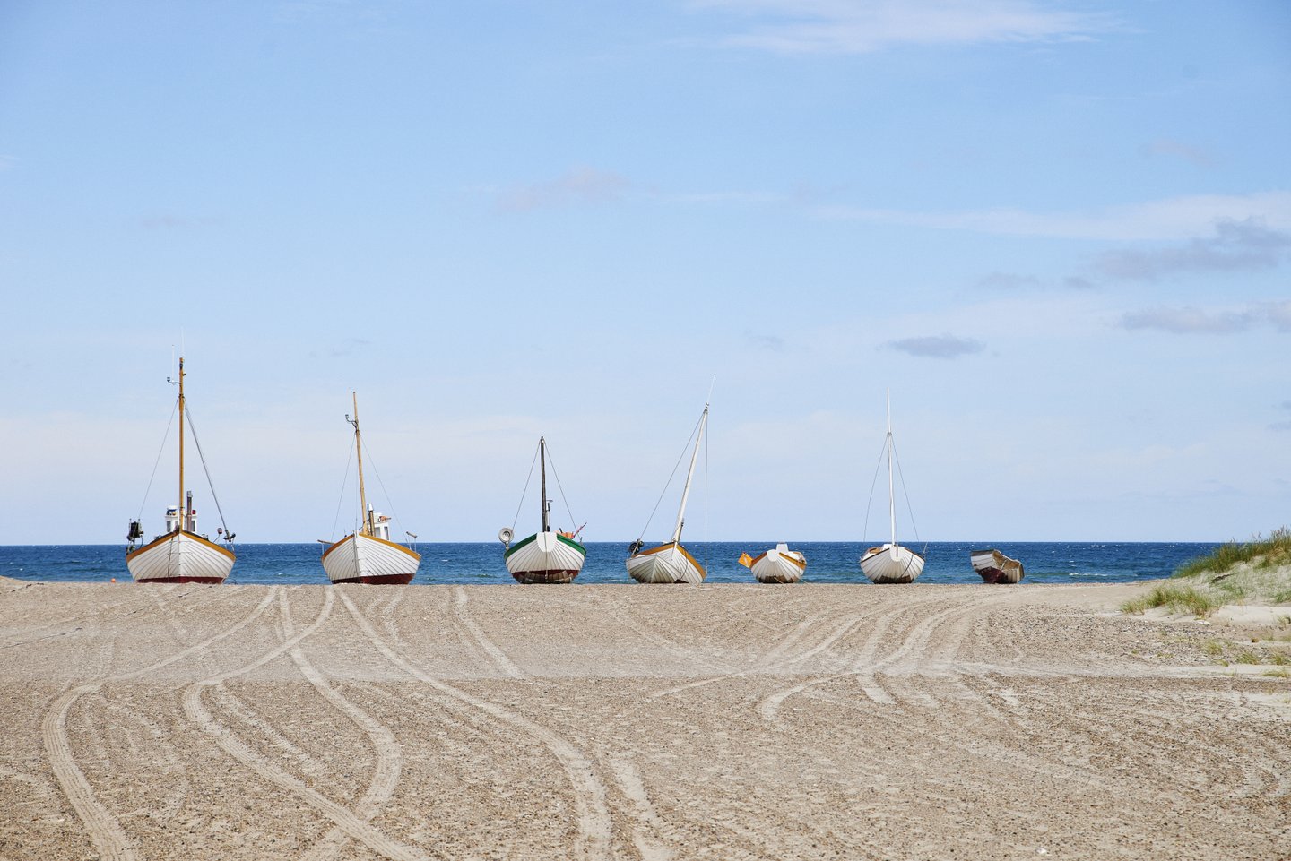 Fiskerbåde på Slettestrand