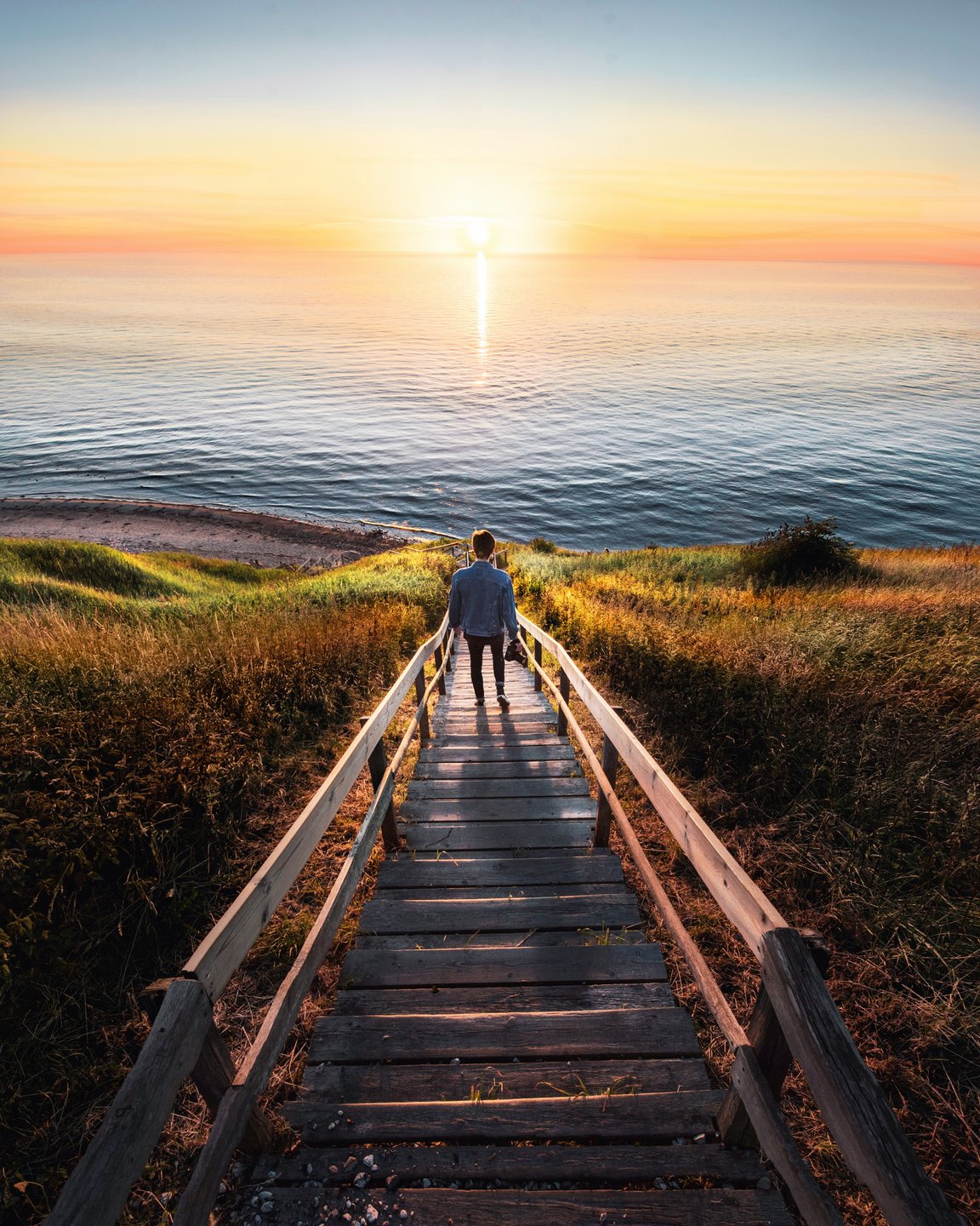 The beach in Tisvildeleje, north of Copenhagen, is the perfect sunset spot