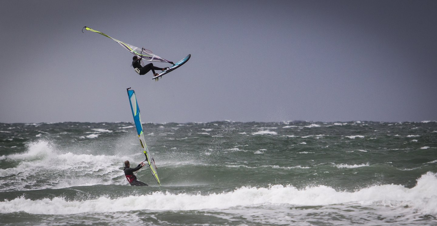 Wind surfing in North Jutland