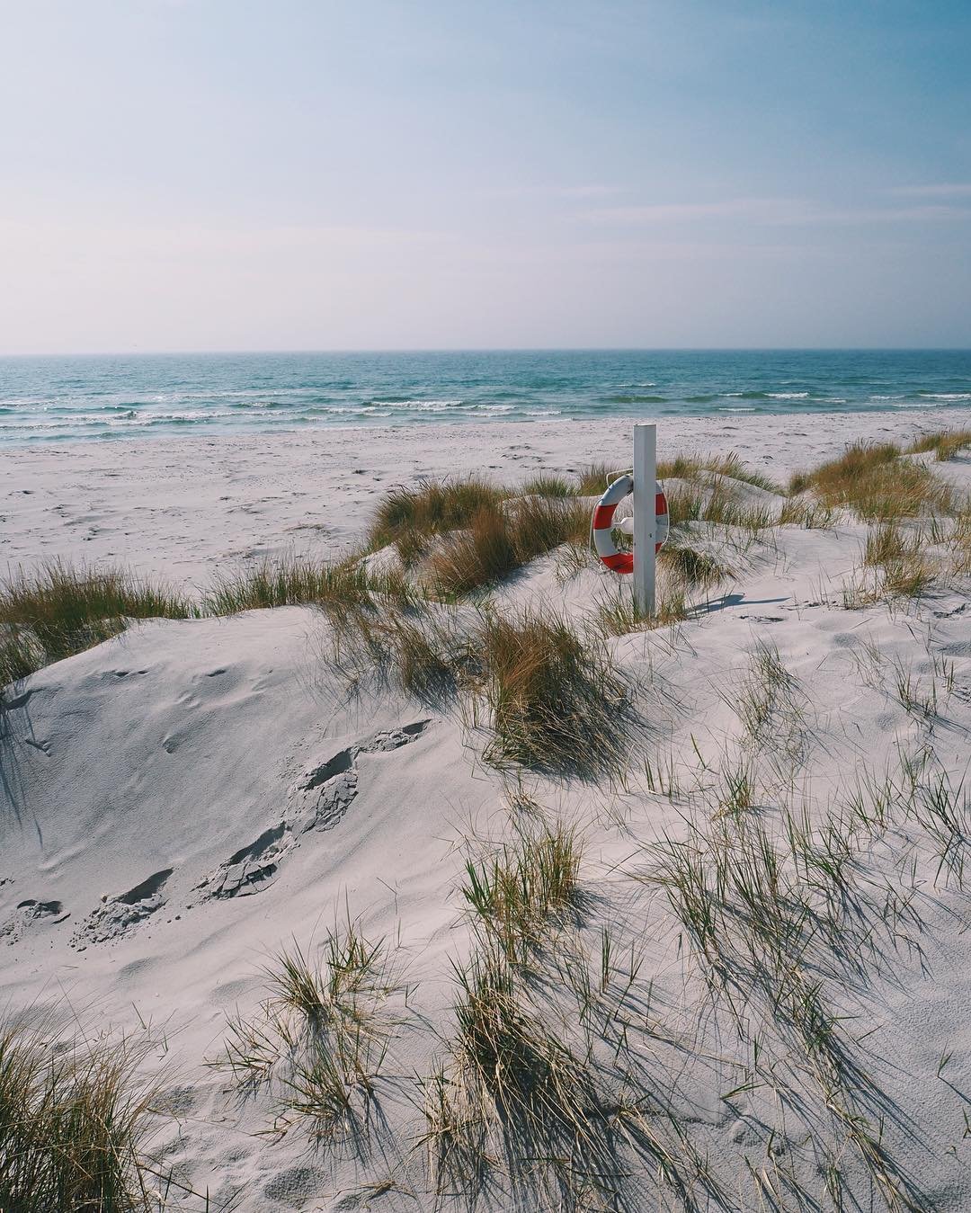 Havet og Dueodde strand på Bornholm