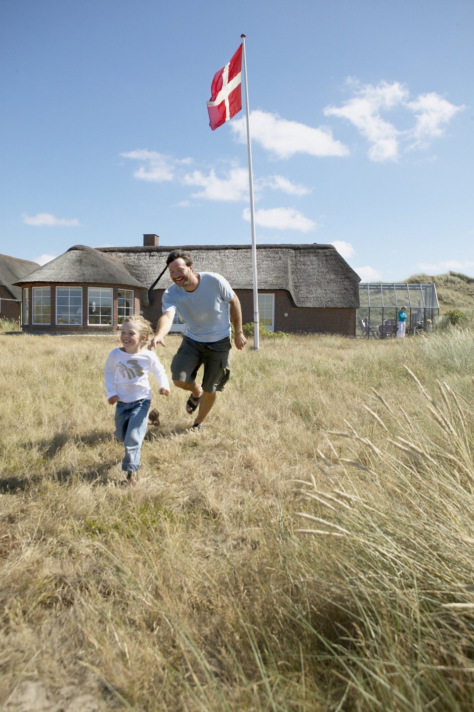 Family playing at holiday home, North Zealand in Denmark