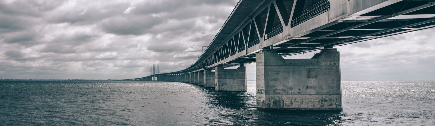 The Øresund Bridge connects Denmark and Sweden