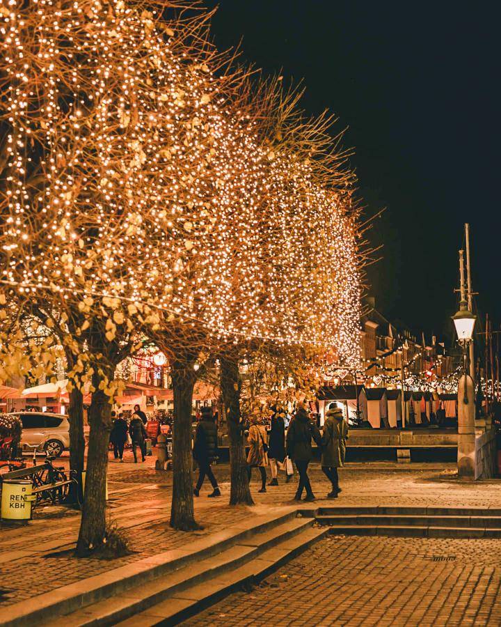Gå på julmarknad i klassiska Nyhavn i Köpenhamn.