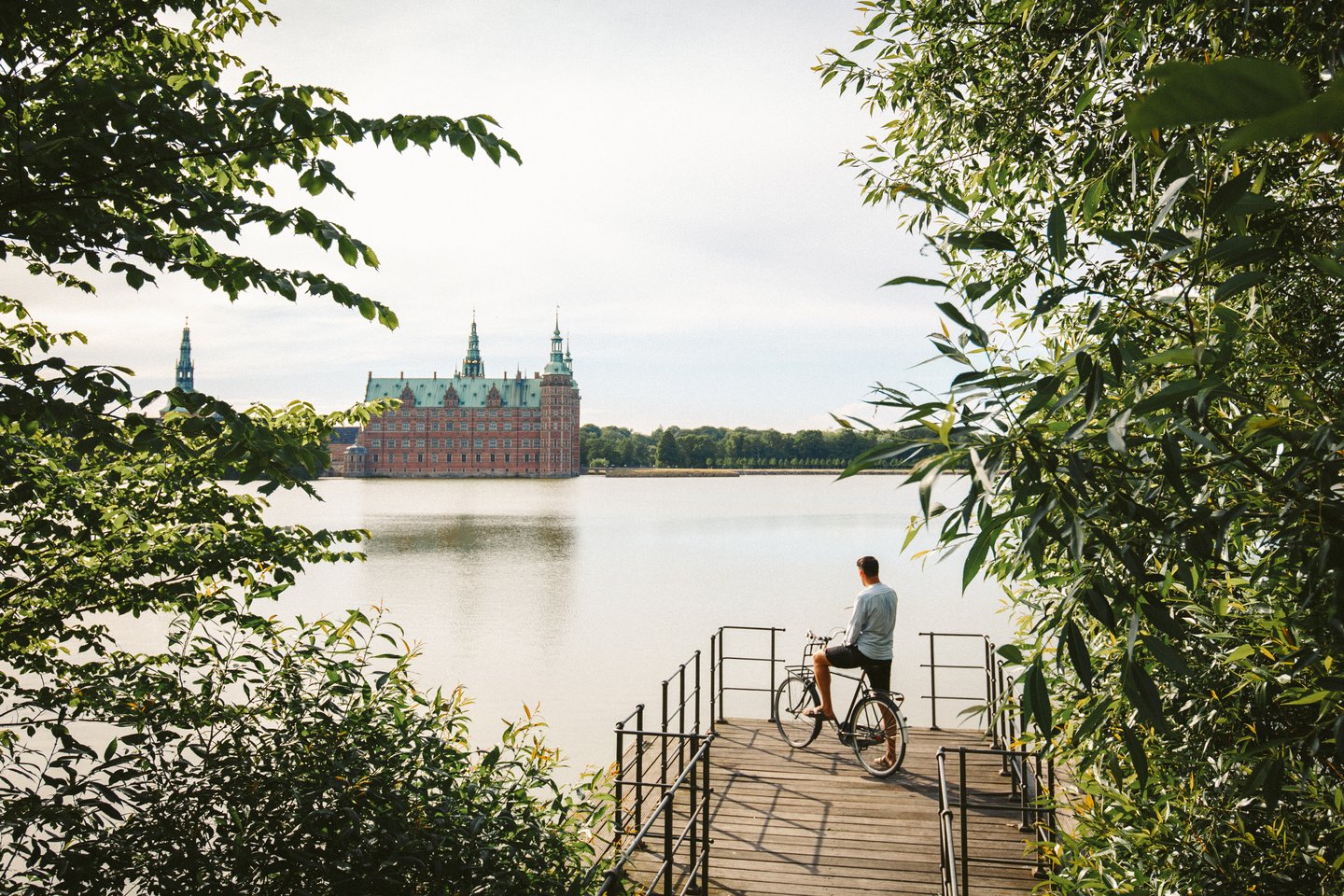Cycling at Frederiksborg Castle, North Zealand