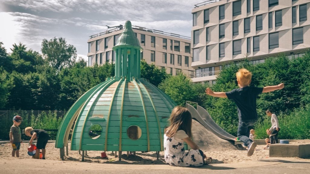 Playground in Fælledparken, Copenhagen
