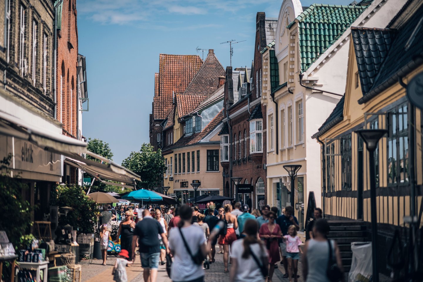 The lively market town of Rudkøbing on Langeland