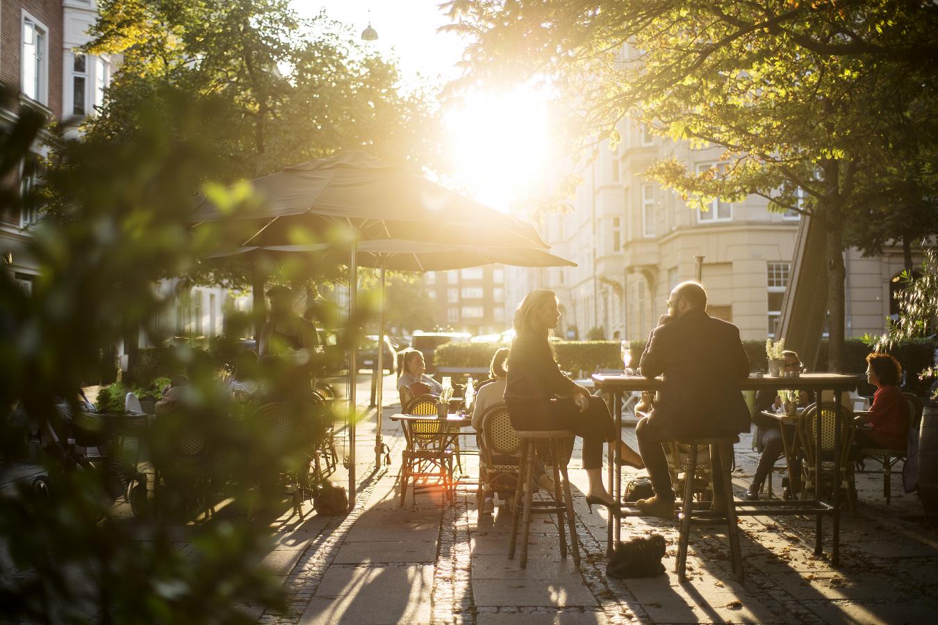 Østerbro is filled with squares where locals meet up for drinks and a bite to eat
