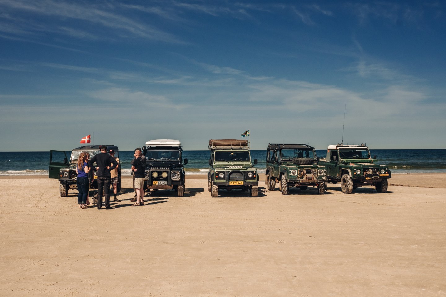 Cars on the beach in Blokhus