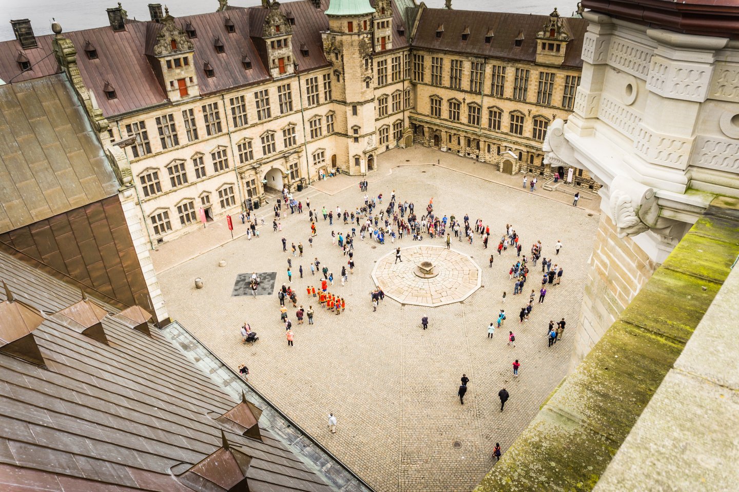 The courtyard at Kronborg Castle, Helsingør