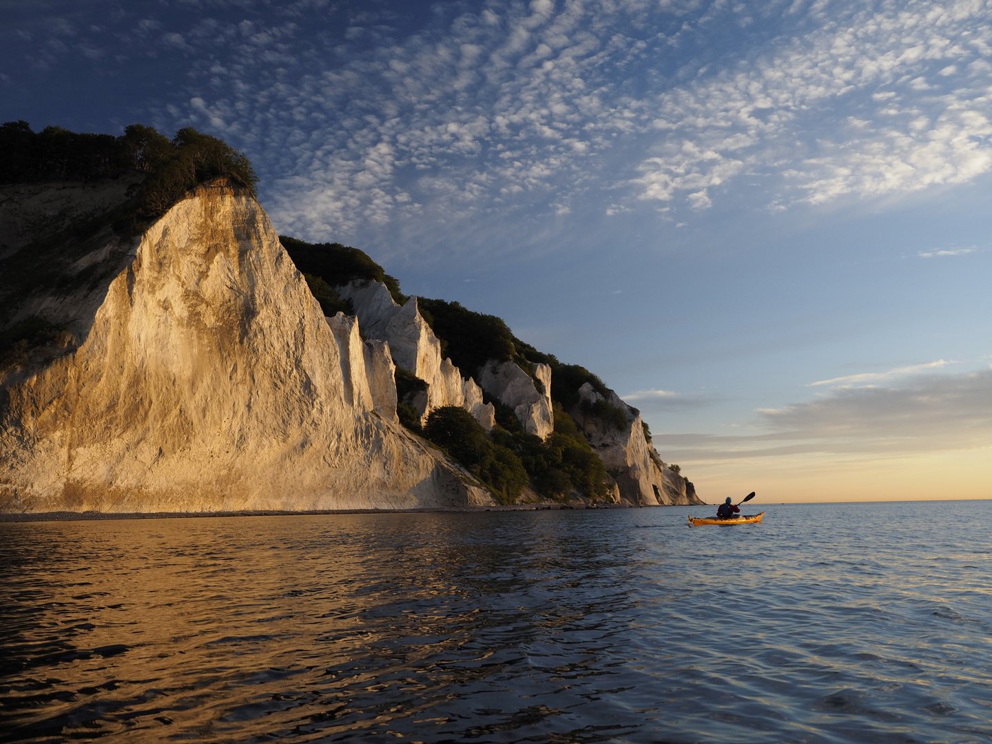 Kayaking at Møns Klint