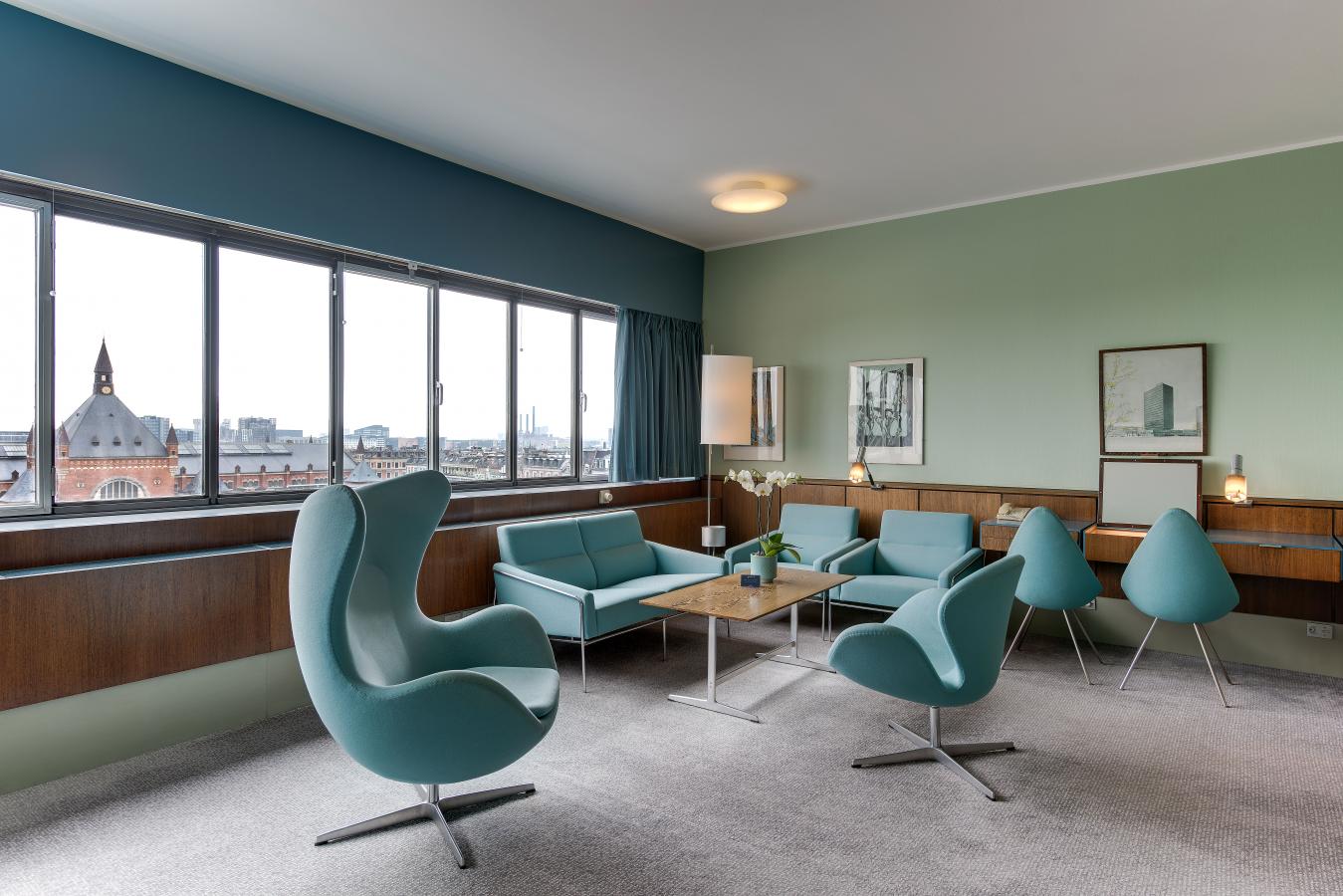 Arne Jacobsens ikoniska suite på Radisson Collection Royal Hotel i Köpenhamn