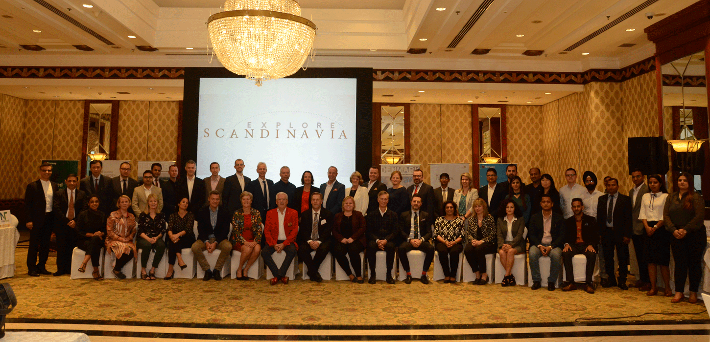 Gruppebillede af deltagerne i B2B turismeworkshop i New Delhi