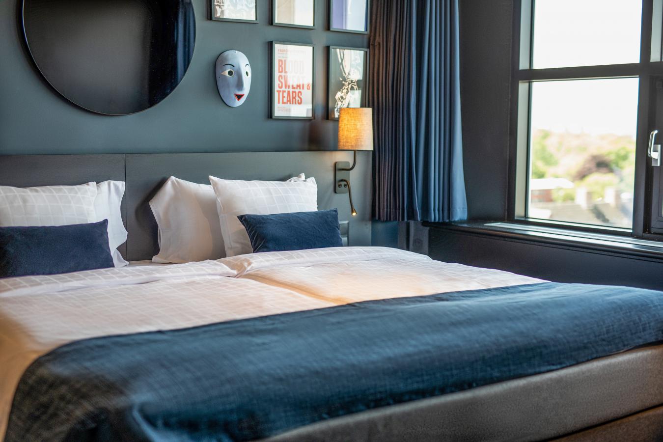 Teaterinspirerat rum på Scandic Falkoner hotell i Köpenhamn