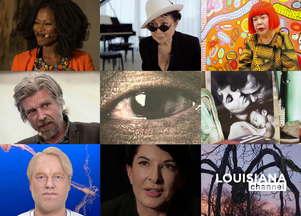 A montage of images of artists from the Louisiana Channel
