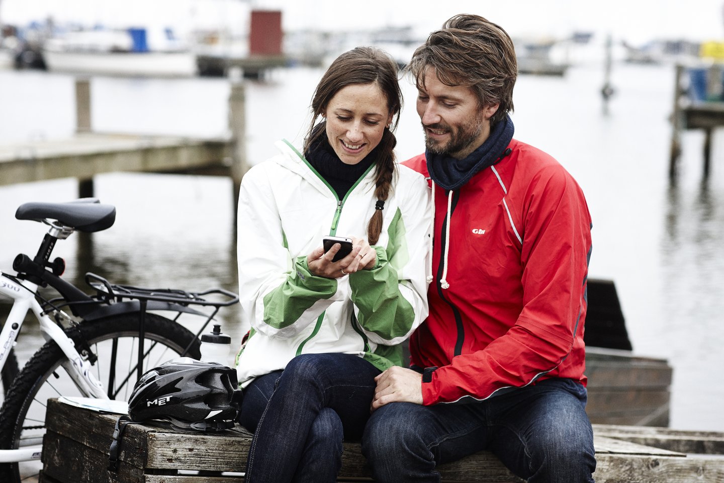 Couple by the harbour