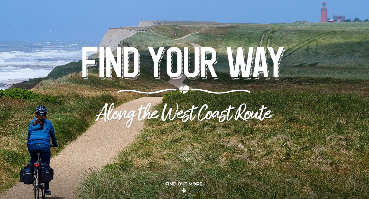 Cyklist på Vestkystruten