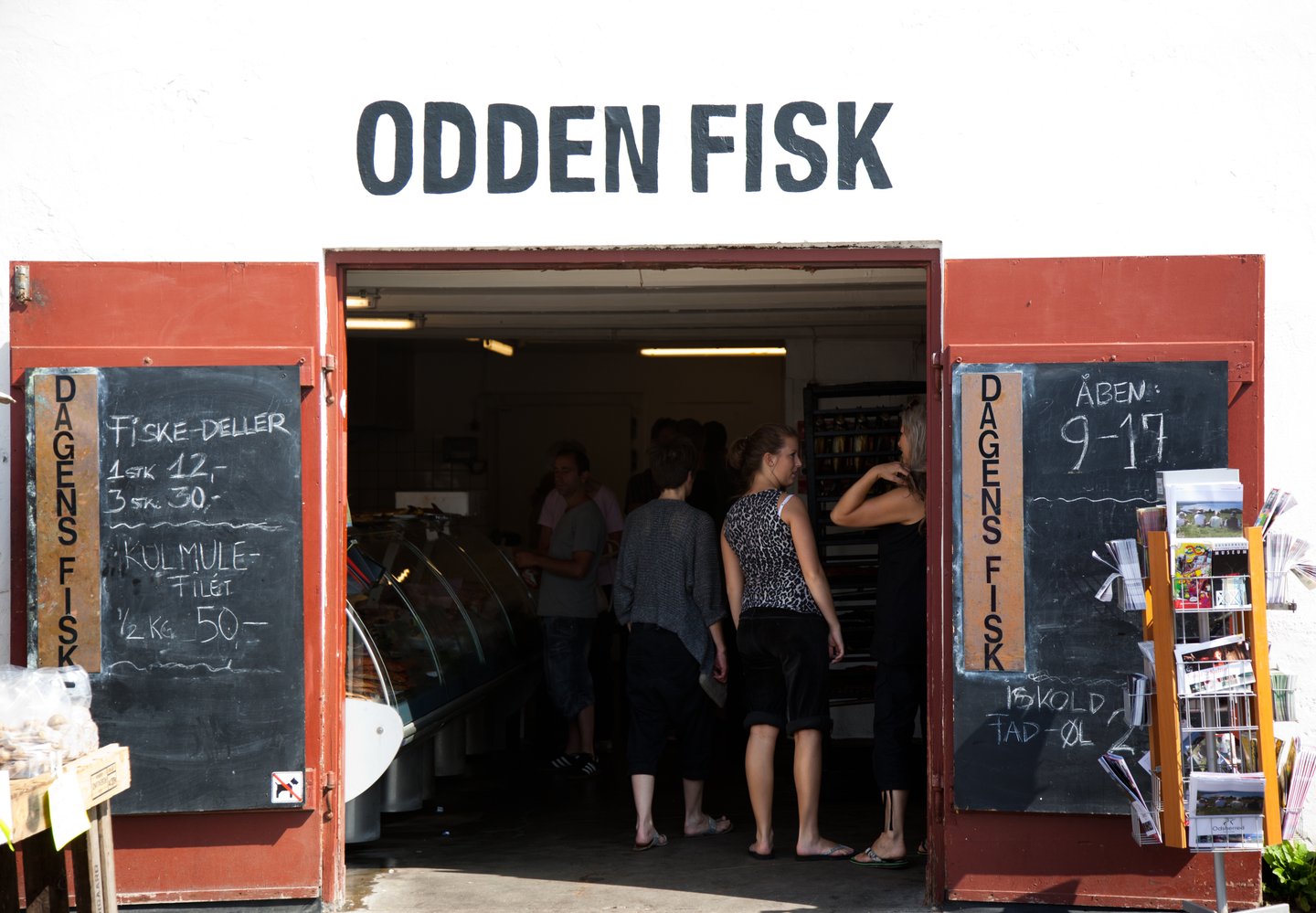 The fish farmers market in Sjællands Odde on the west coast of Zealand