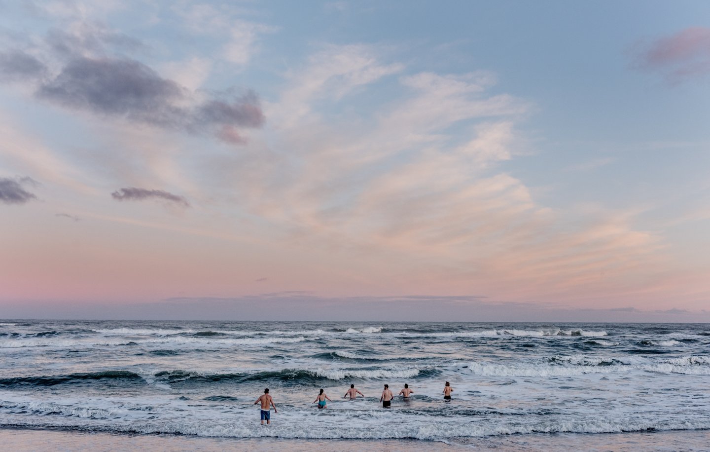 Winter swimmers in North Jutland.