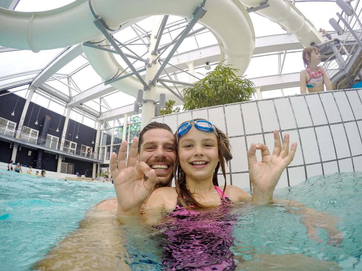 Vattenlek i badlandet på Landal Rønbjerg Feriecenter