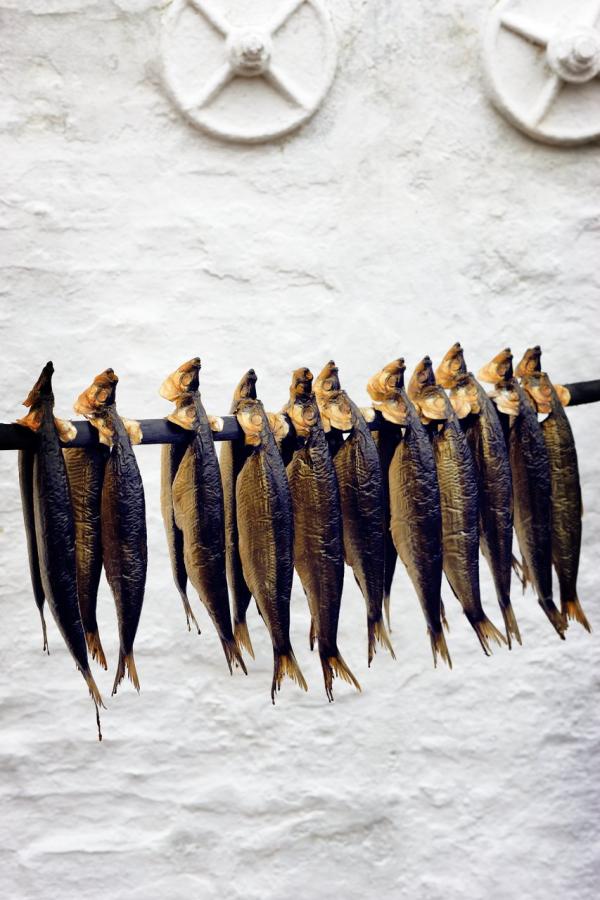 Smoked herrings on Bornholm