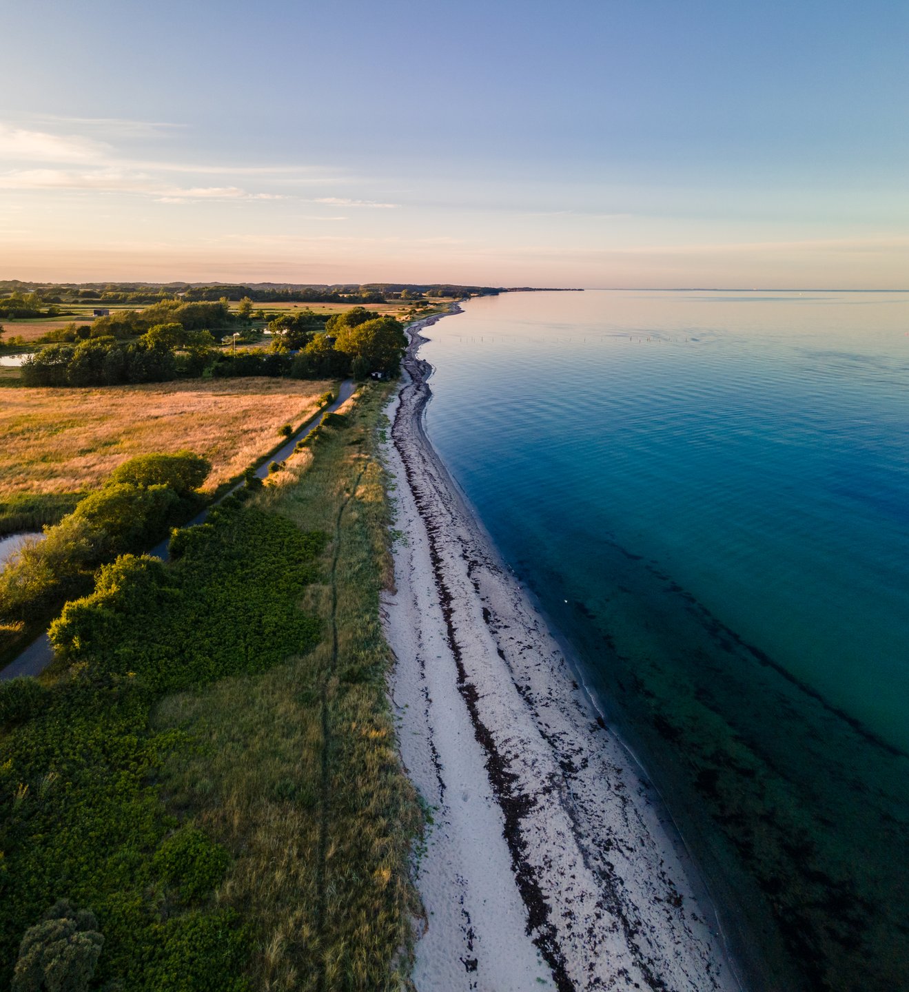The Langeland coastline in Denmark