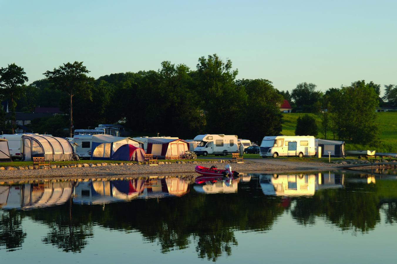 Campingplatz  in Sønderjylland direkt am Wasser