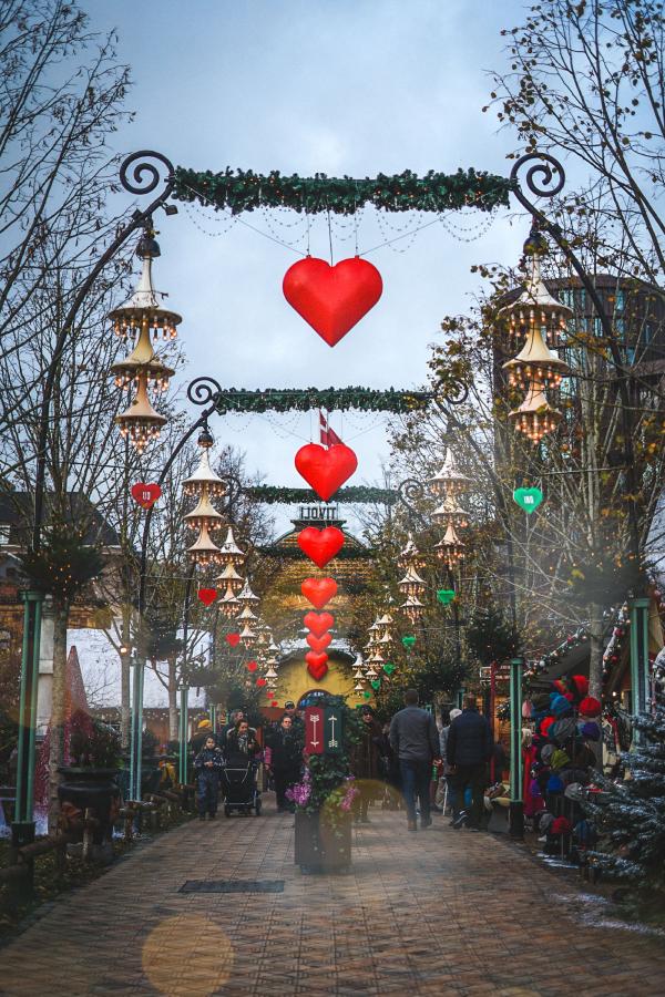 Christmas decorations in Tivoli Gardens.