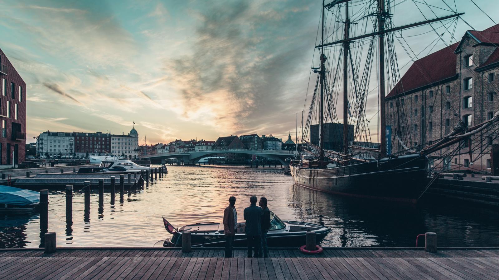 Solnedgang i København