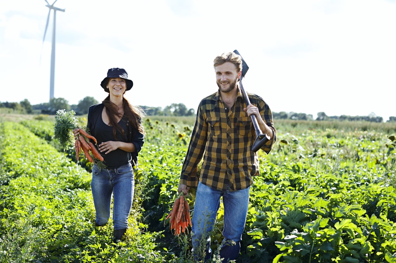 Friends on a farm visit on Funen.
