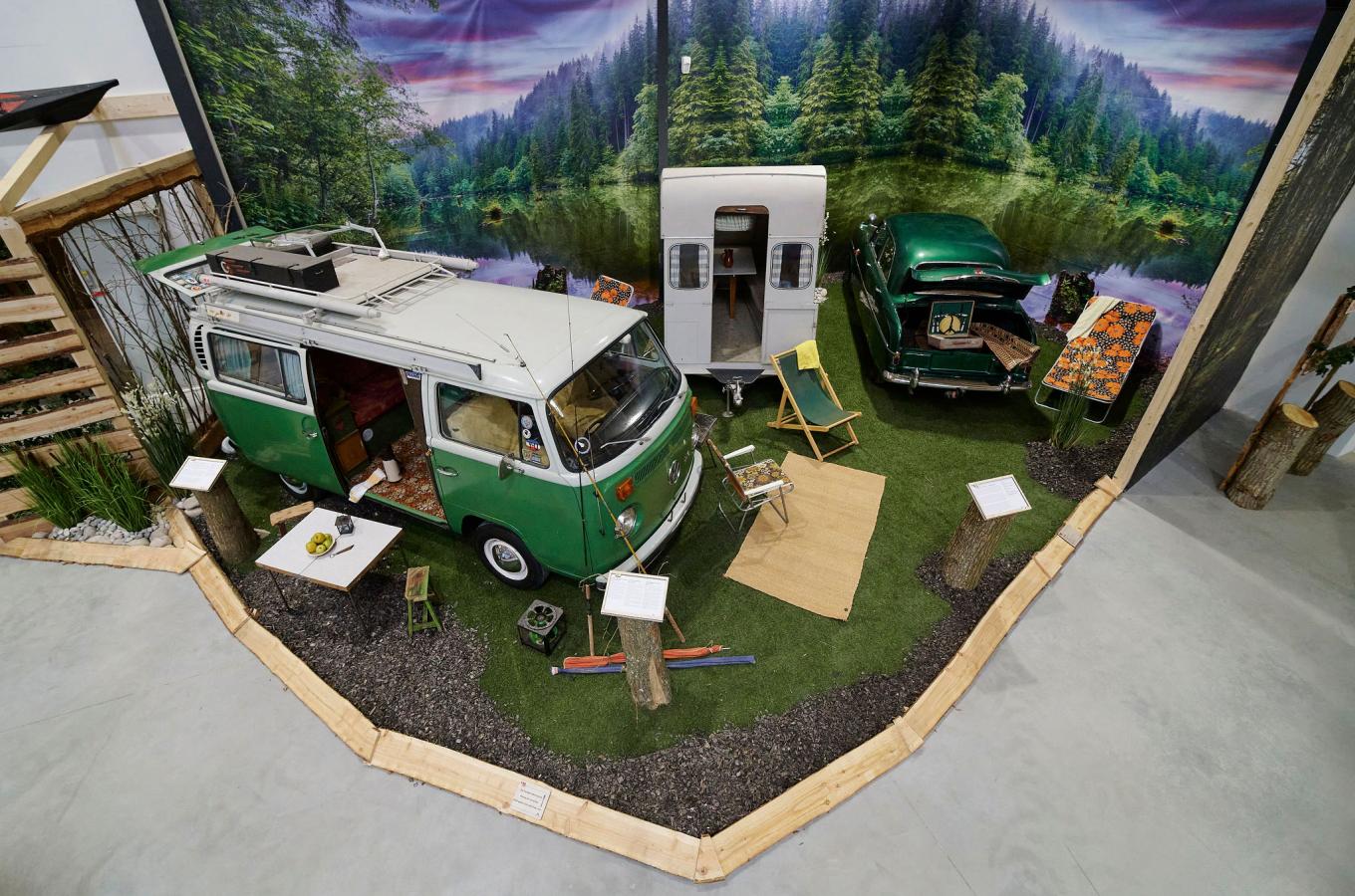 Bild von einer Ausstellung des Campingmuseums vom Schloss Egeskov