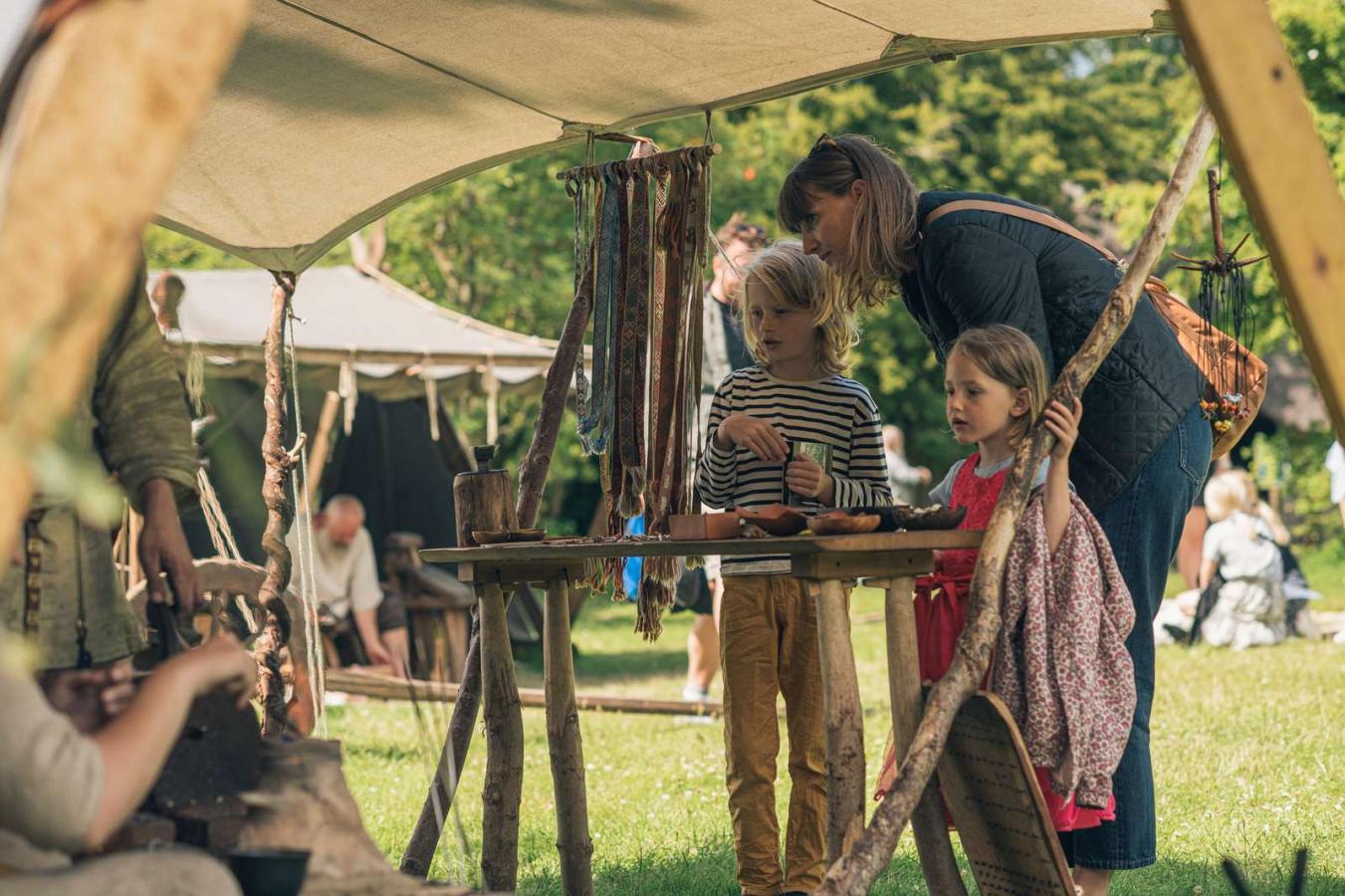 A family explore Odin's Odense, in Denmark