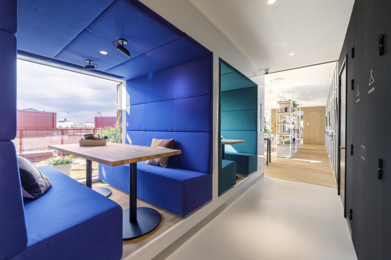 Work spaces at Zoku Copenhagen hotel, Denmark