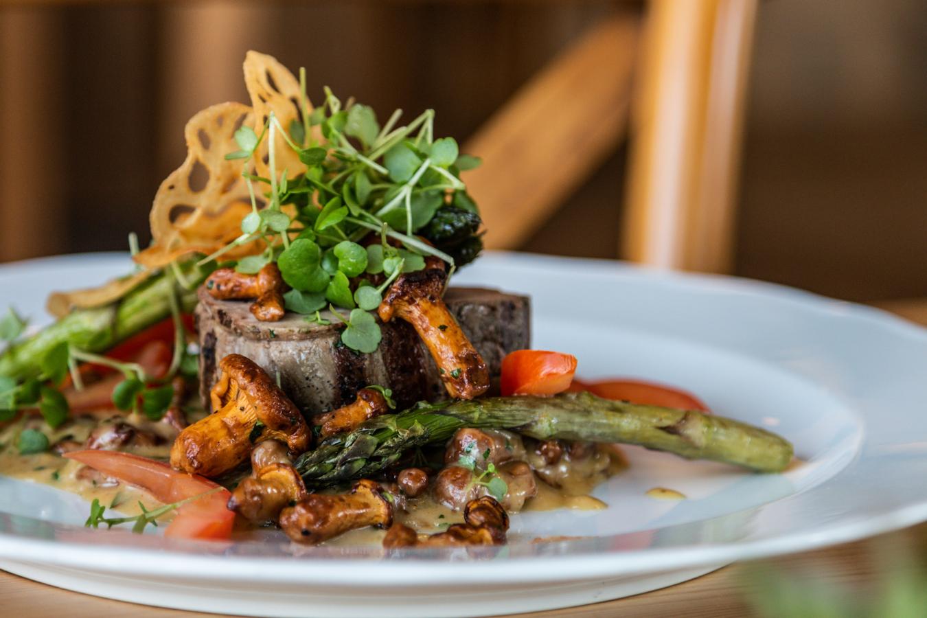 Bild von dem Pilz-Menü in Restaurant Hedebo, Pilzwoche Naturpark Vesterhavet