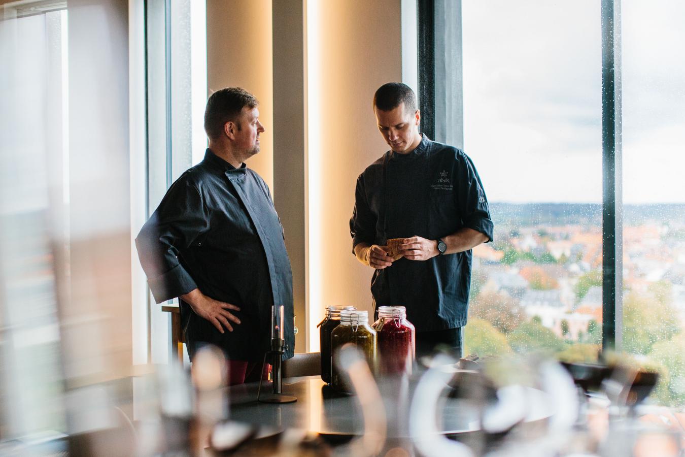 Michelin starred chefs at Syttende Restaurant in Sønderborg, Denmark