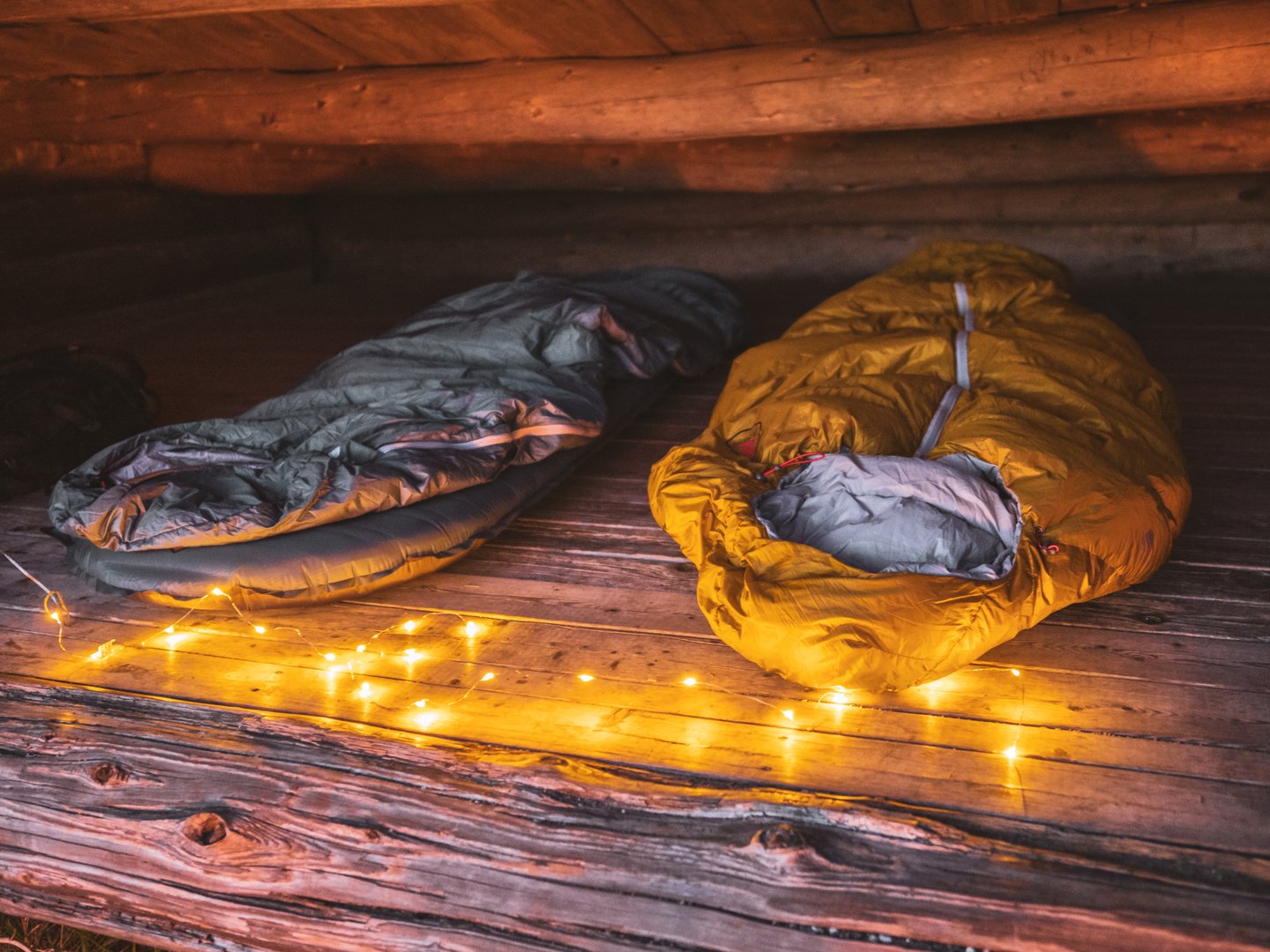 Sleeping bags in Karpenhøj Naturcenter, Denmark