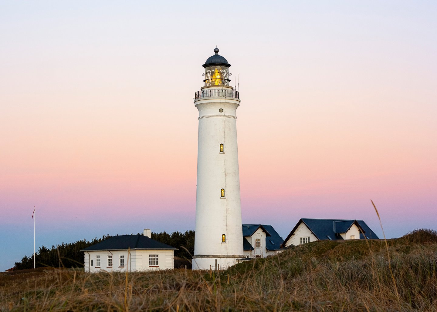 Hirtshals fyrtårn i Nordjylland i Danmark