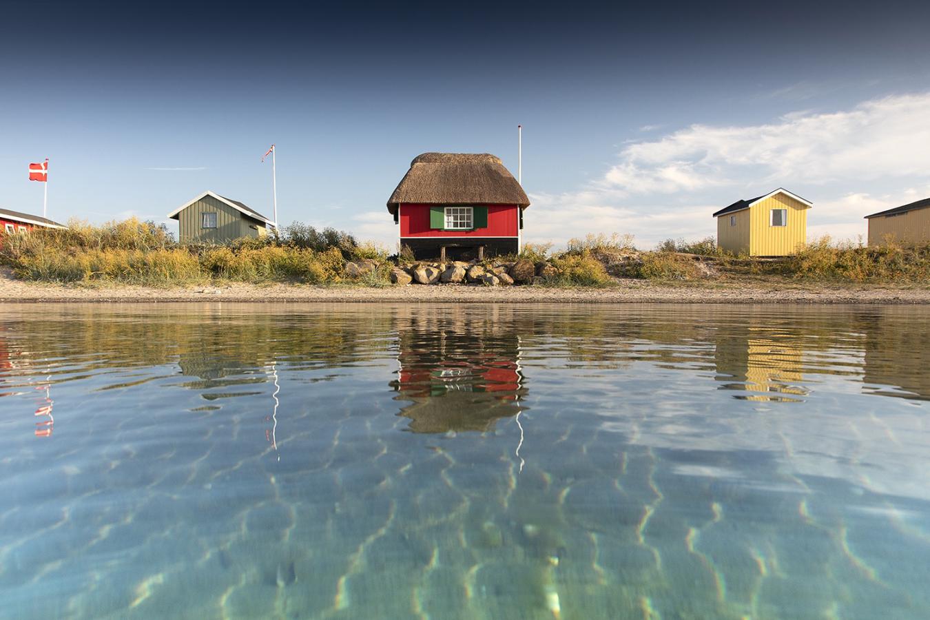 View over the water at the island Aero on Fyn in Denmark