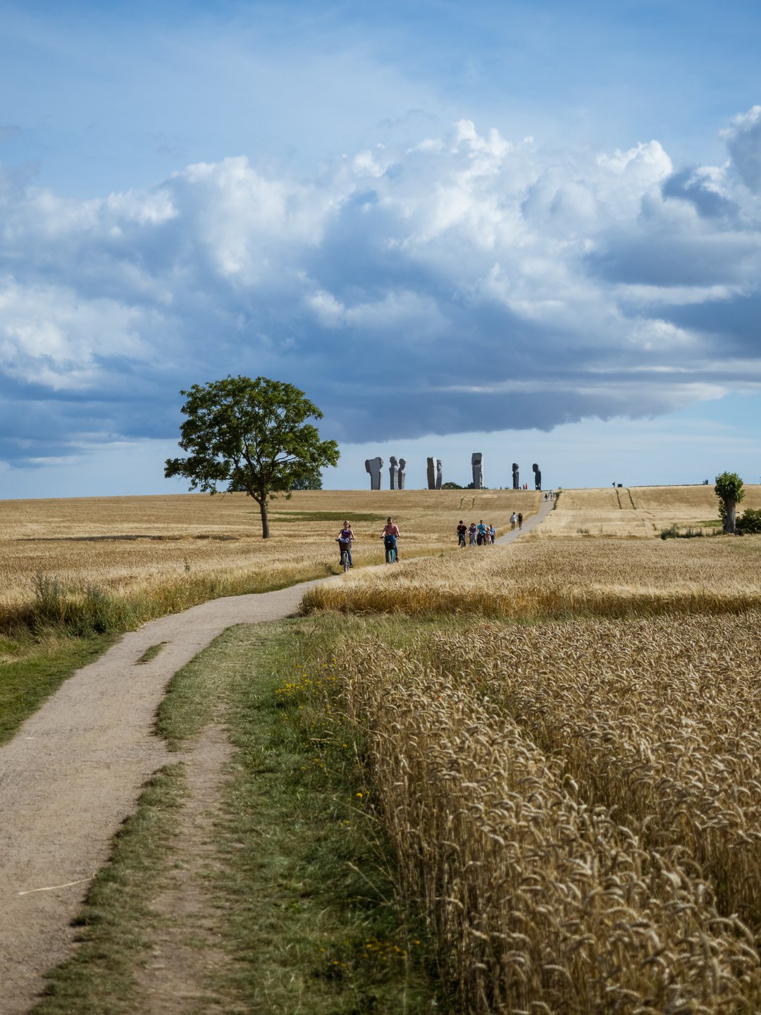 Cyclists at Dodekalitten Lolland-Falster, Denmark