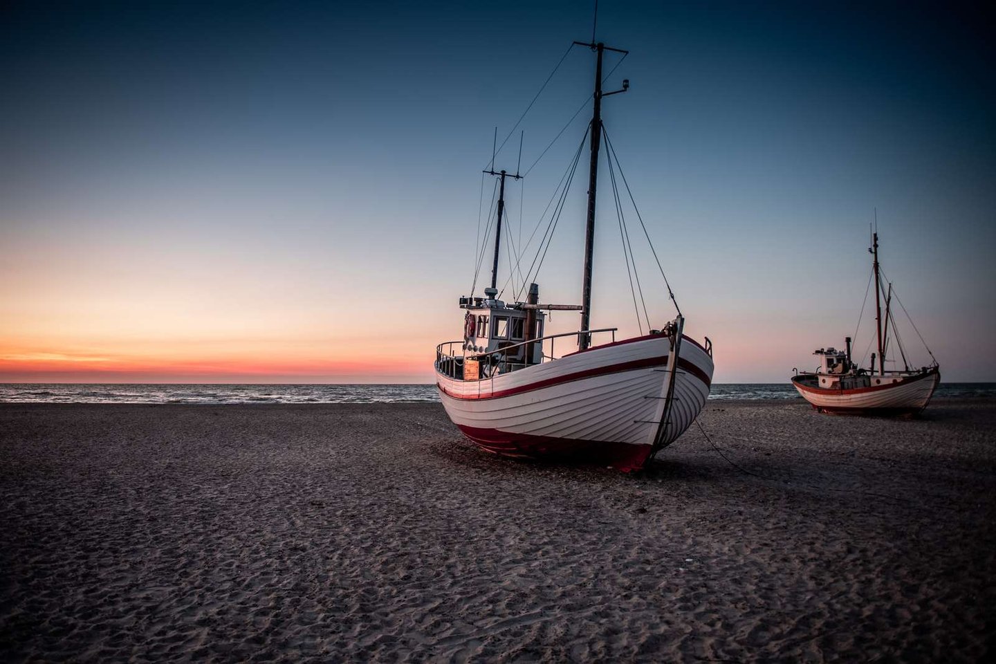 Båt på stranden i Nordjylland