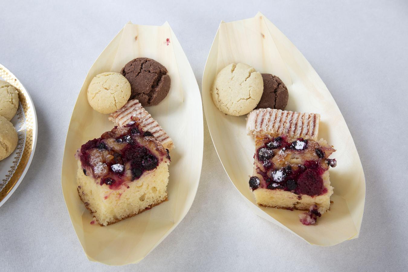 Bild von unterschiedlichen kleinen Kuchenstücken, Kuchenfestival Sønderjylland 2021