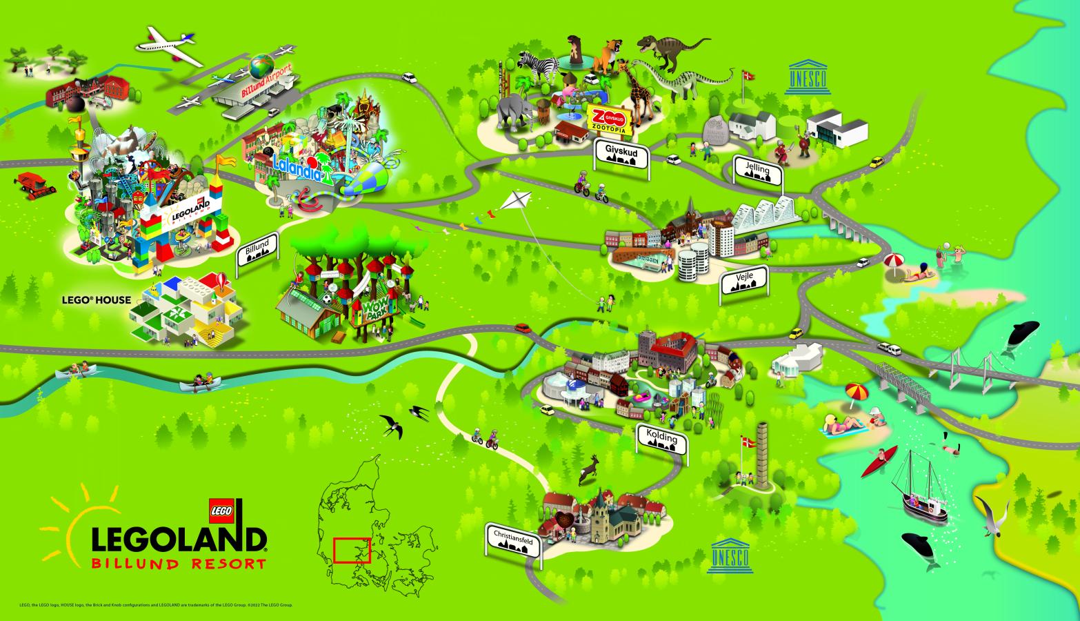 Legoland Billund Resort map 2022