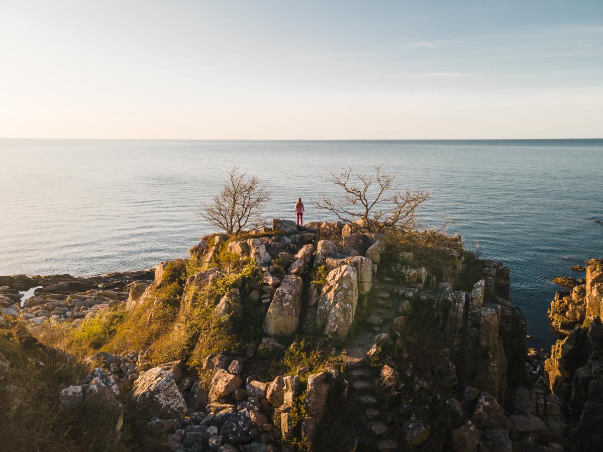 Hiking at Røverborgen on Bornholm