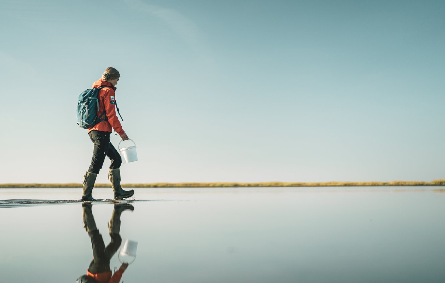 Hunting for oysters in the Wadden Sea National Park, Denmark