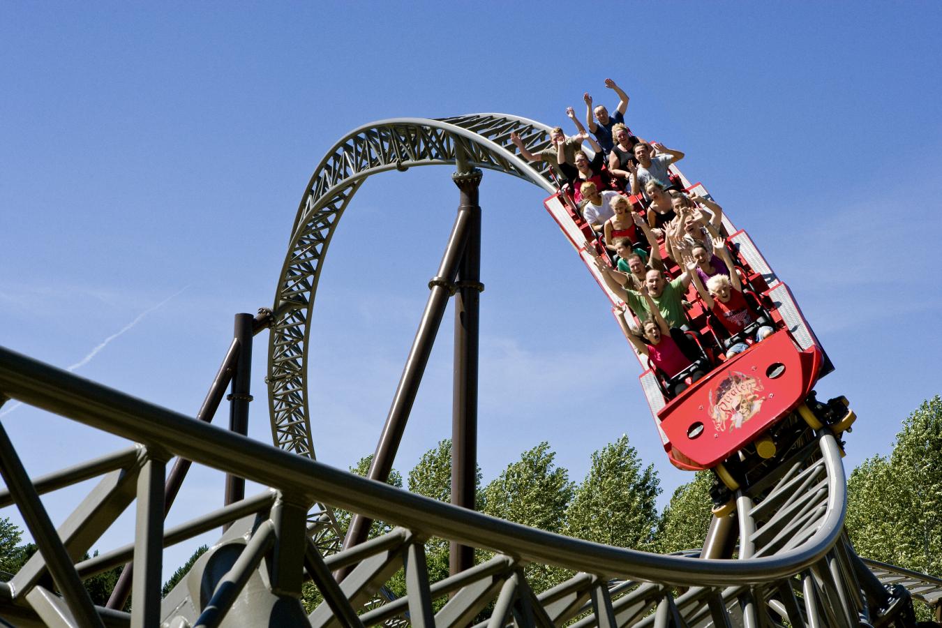 Piraten rollercoaster at amusement park Djurs Sommerland, Aarhus Region