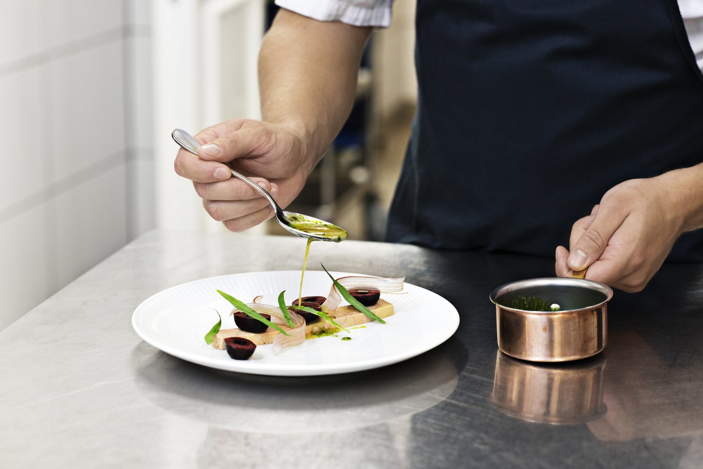 Food being prepared in North Zealand, Denmark