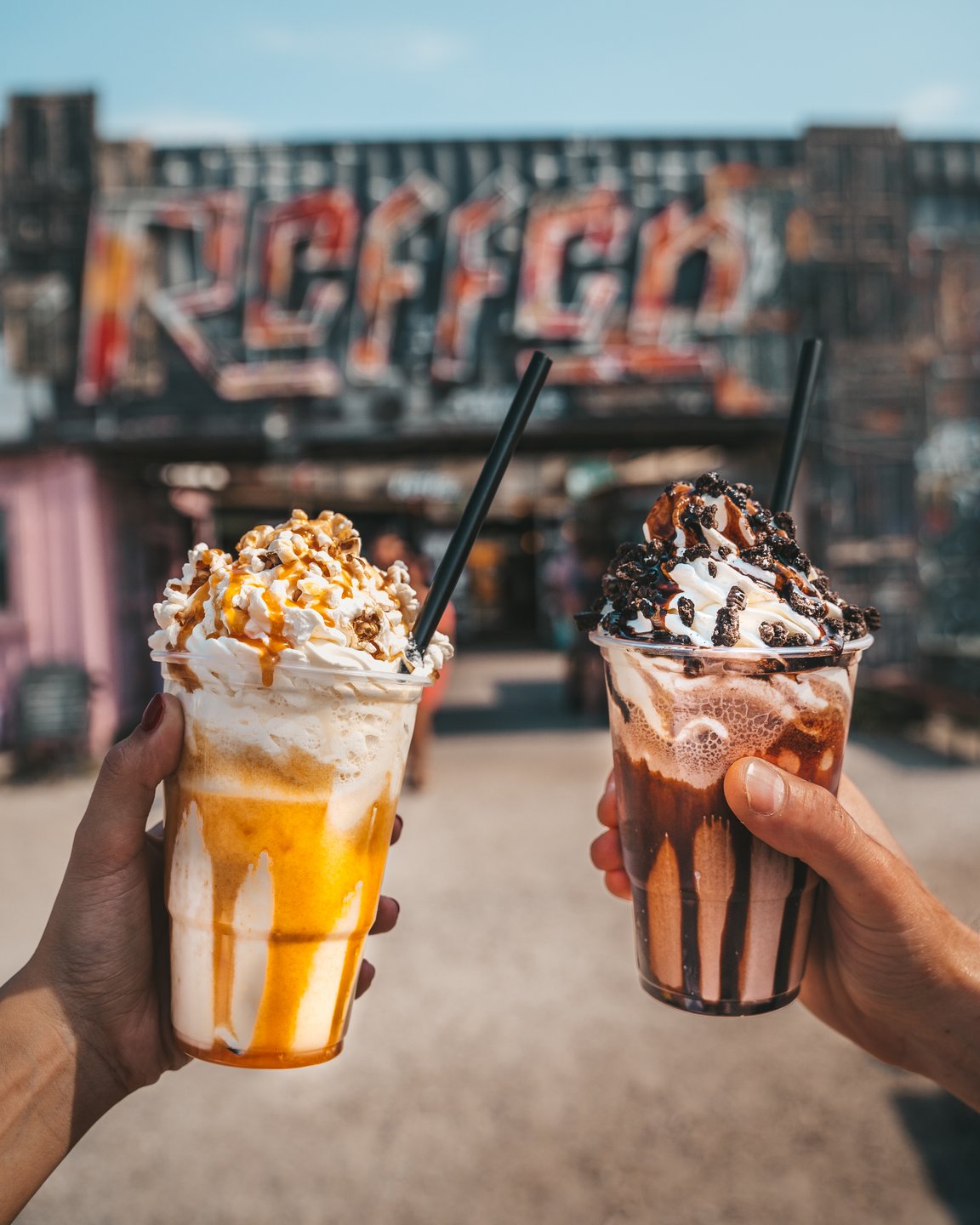 Milkshakes at Reffen, Copenhagen Street Food, in Denmark