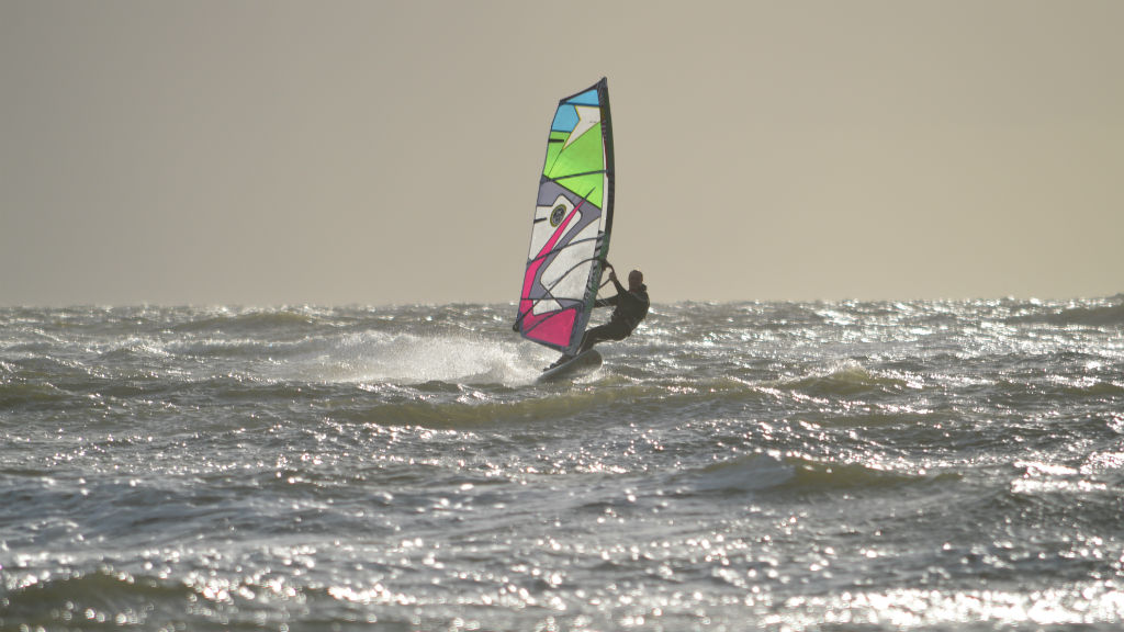 Windsurfing på Fanø, Vadehavskysten, Danmark