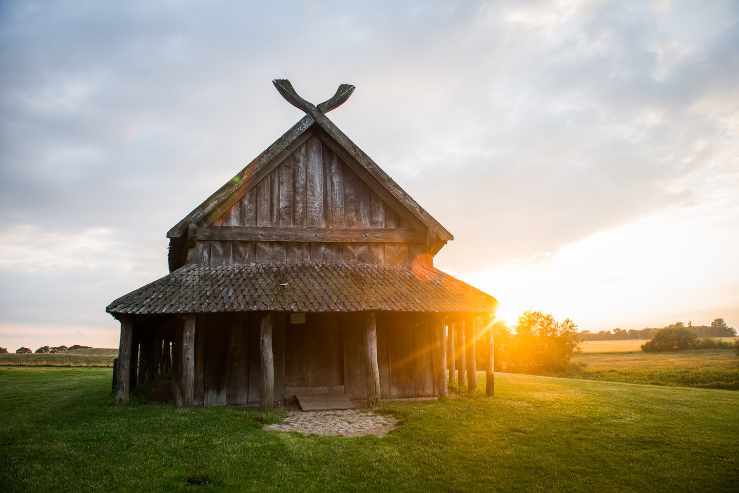 Trelleborg Vikingeborg ved Slagelse, Vestsjælland, Danmark